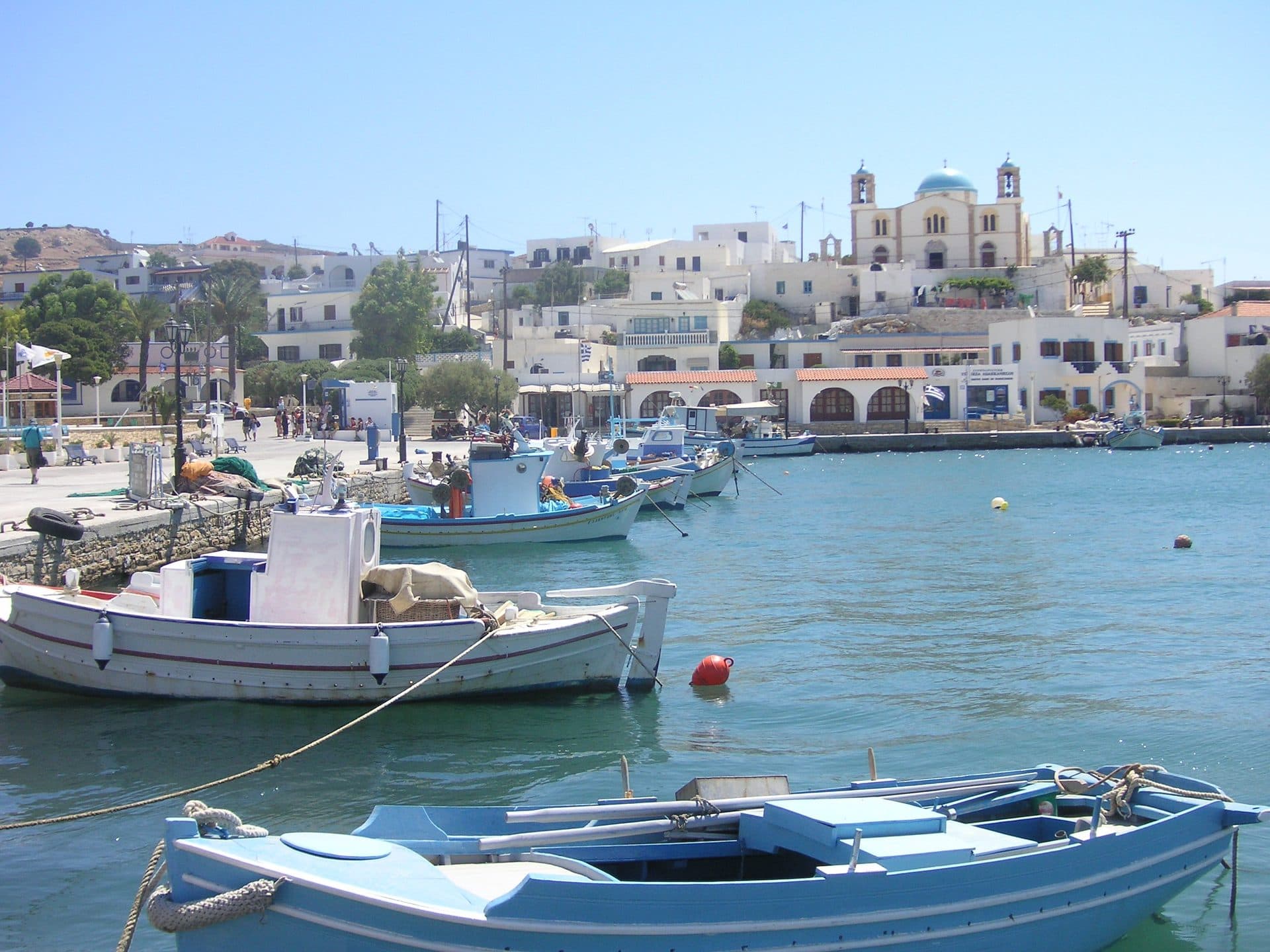 Fishing boats in the harbour of Lipsi