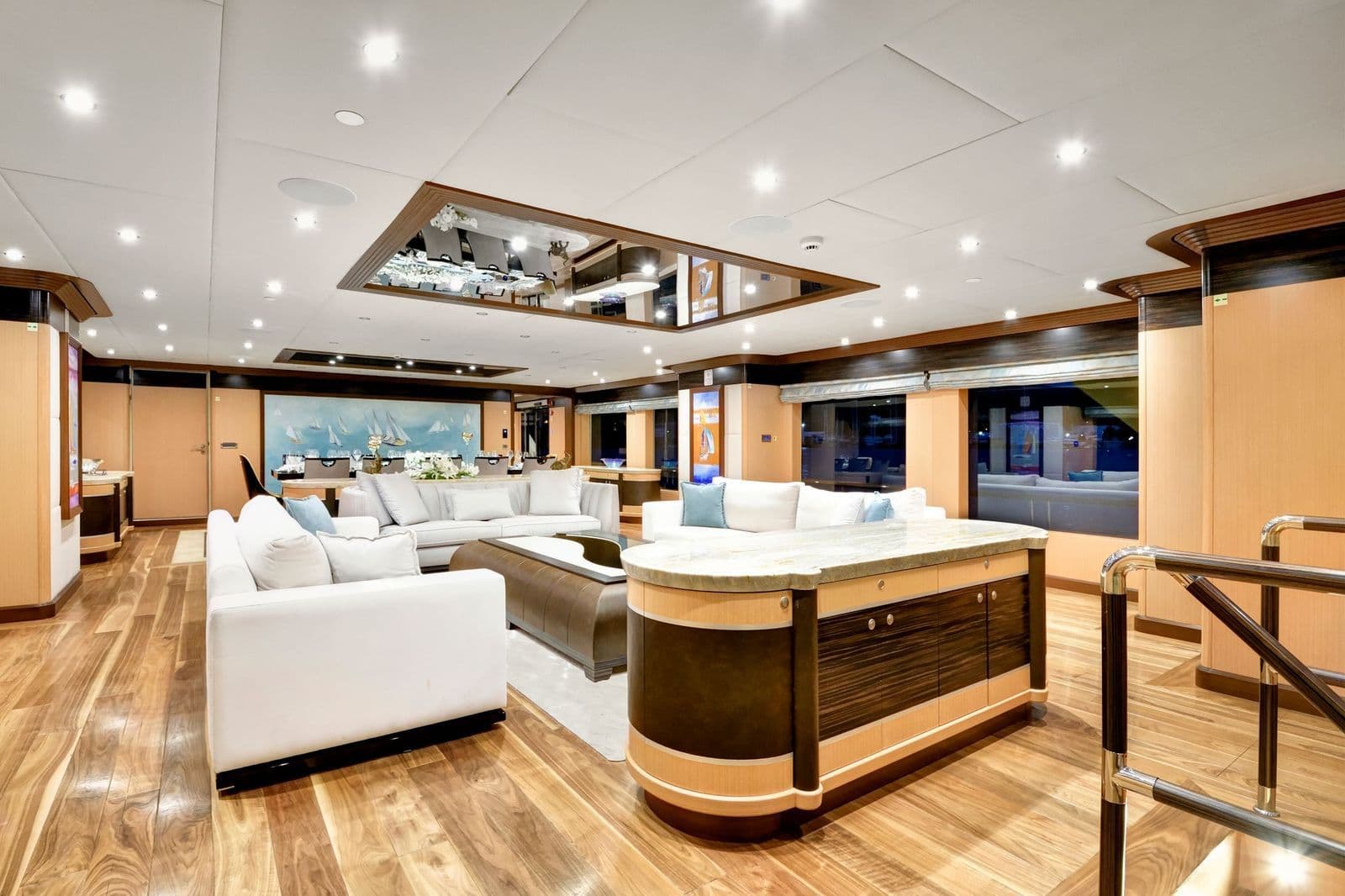 General view of the saloon on the main deck