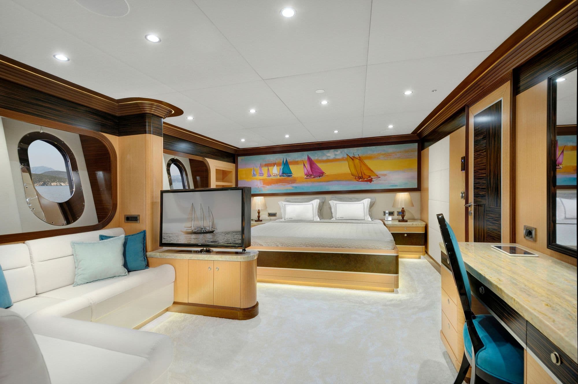 VIP cabin with a seating corner