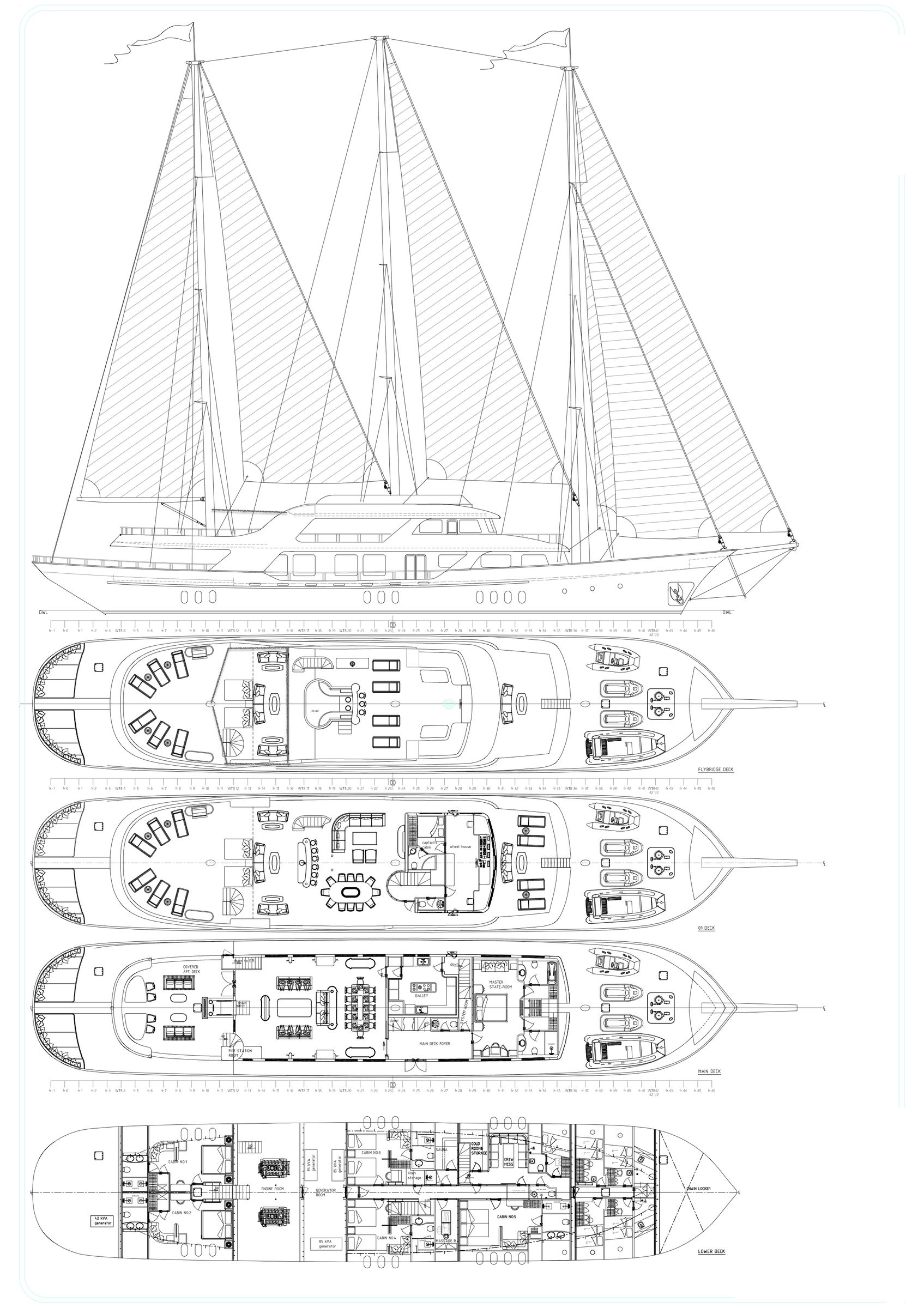 M/S MEIRA general arrangement and deck plan
