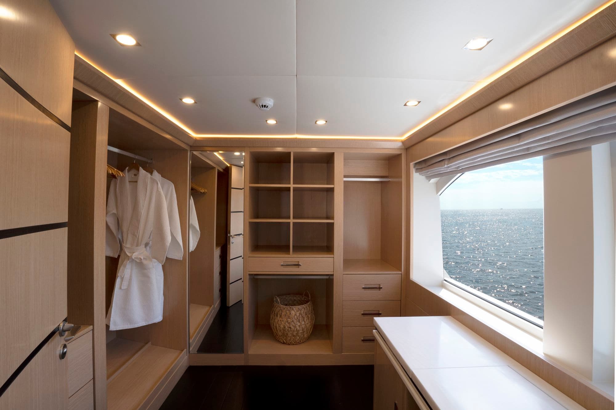 The dressing room of the master cabin
