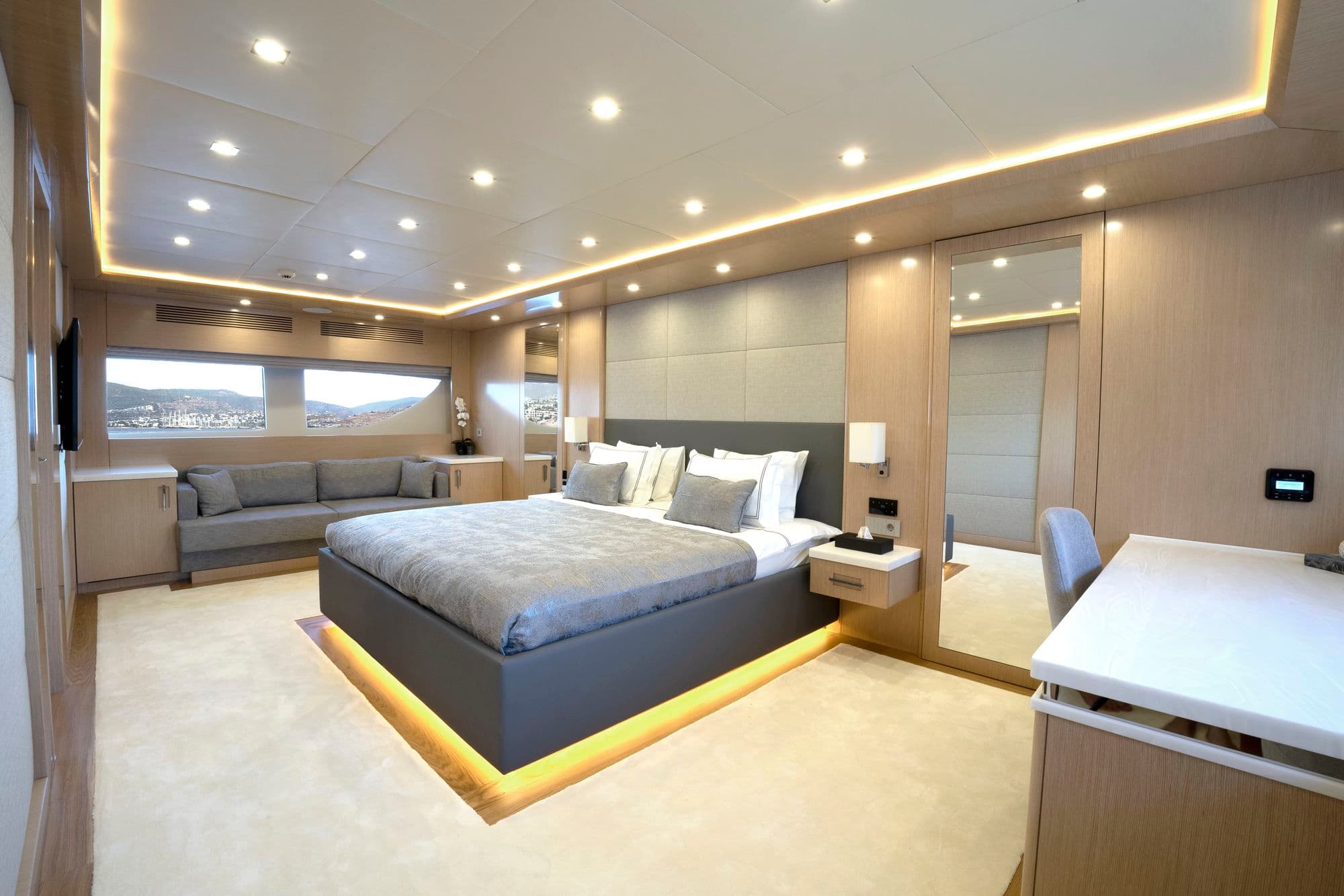 The master cabin on the main deck