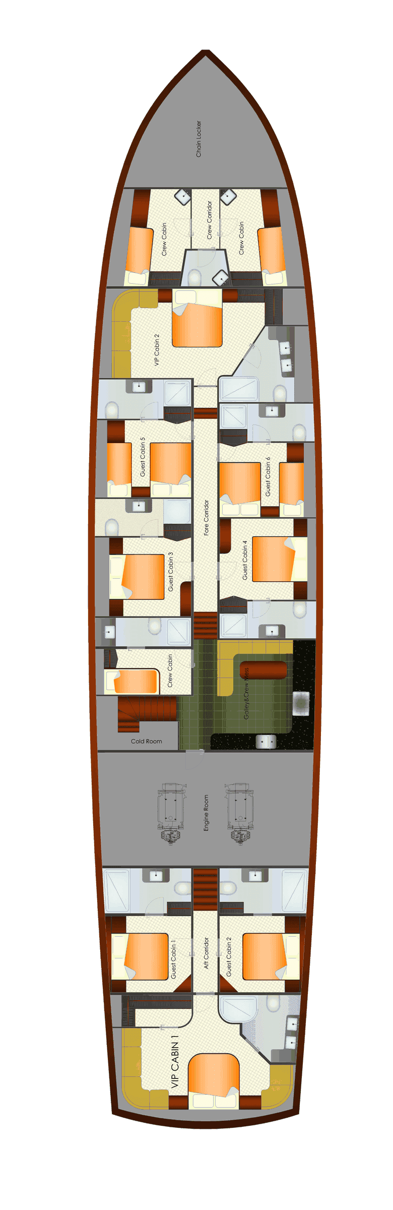 Queen of Salmakis deck plan